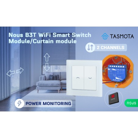 Micromodule Volet roulant WIFI TASMOTA 1 sortie