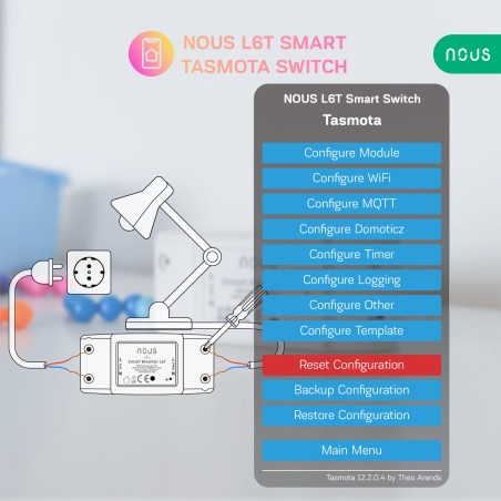 Module connecté WIFI TASMOTA préinstallé ON/OFF 10A 1 canal