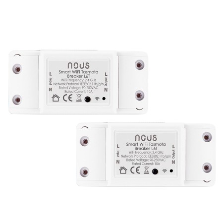 Module connecté WIFI TASMOTA préinstallé ON/OFF 10A 1 canal lot de 2
