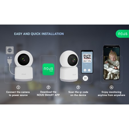 Caméra connectée WIFI intérieur rotative