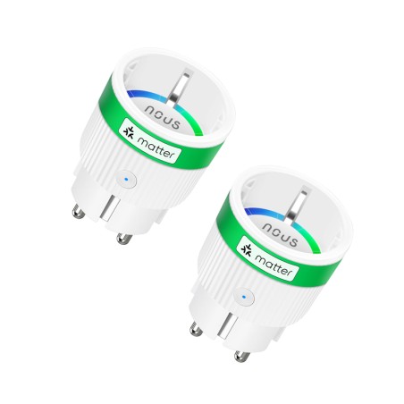 Prise Connectée Wi-Fi Matter avec MC (lot de 2)