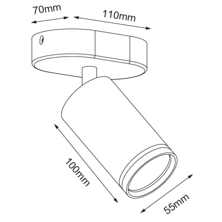 Plafonnier à spot simple