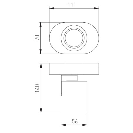 Plafonnier à spot OS-BLND50W1-10