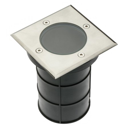 Spot de sol encastrable carré GU10 50W Max ALFA-K Inox