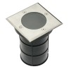 Spot de sol encastrable carré GU10 50W Max ALFA-K Inox