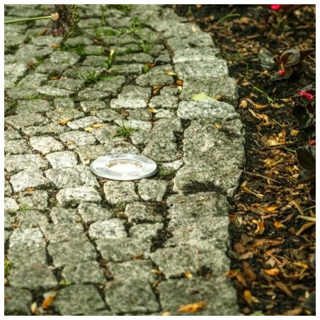 Spot de sol encastrable rond GU10 50W Max ALFA-O Inox - GTV ON-ALFAOGU10-06