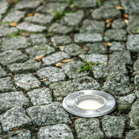 Spot de sol encastrable rond GU10 10W Max ALFA-O Inox - GTV ON-ALFAOGU10-06-MINI