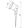 Spot projecteur jardin sur piquet DIEGO GU10 Noir - GTV OS-DIEGOGU10-20