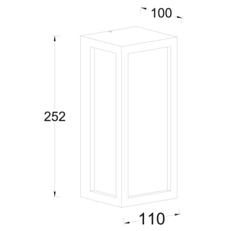 Applique extérieur élégante Brick E27 GTV VASTI Noir IP54 - GTV OS-VASE27B-10