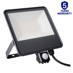 Projecteur LED Extérieur IQ-LED 50W 4000K Noir + détecteur