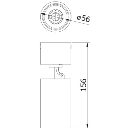 Plafonnier à spot GU10 simple rond FARGO MINI Blanc - GTV OS-FRG20W2-10-MINI