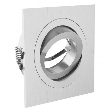 Spot Morena Carré simple Alu Orientable 90x90mm