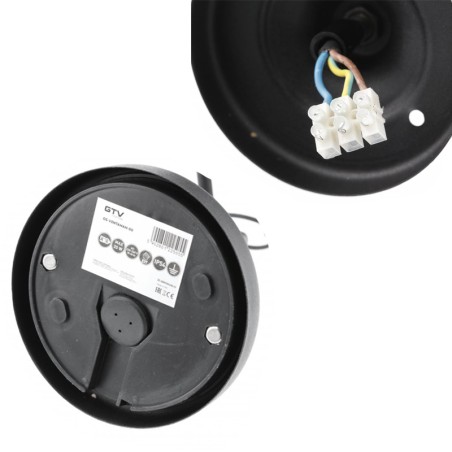 Lampe de jardin suspendue VENTANA E27 20W IP54 noir - GTV OS-VENTANAH-00