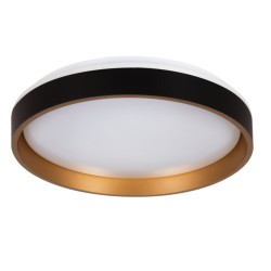 Plafonnier moderne SOLN LED 25W CCT noir/or 380mm KANLUX
