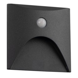Spot LED escalier carré EXIN 2,5W 3000K Gris avec détecteur