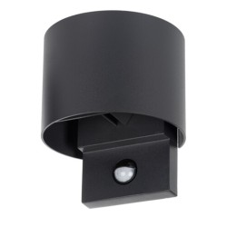 Applique exterieur ovale REKA 7W 4000K Graphite + détecteur