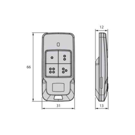 Télécommande BFT Mitto Cool bleu 4 boutons - BFT D112318