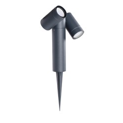 Spot jardin sur piquet 2xGU10 USTI 7W Max Antracite KANLUX