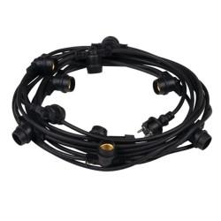 Guirlande Guinguette extérieure IP44 10 douilles E27 KANLUX