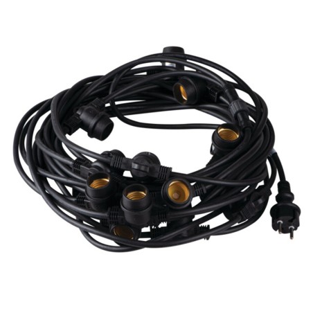 Guirlande Guinguette extérieure IP44 15 douilles E27