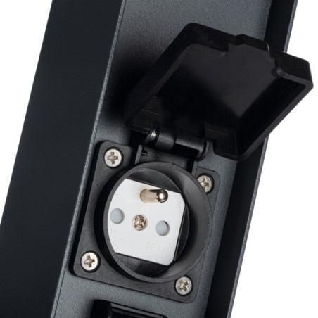 Borne lumineuse DASTEN G9 Anthracite 80cm avec prise