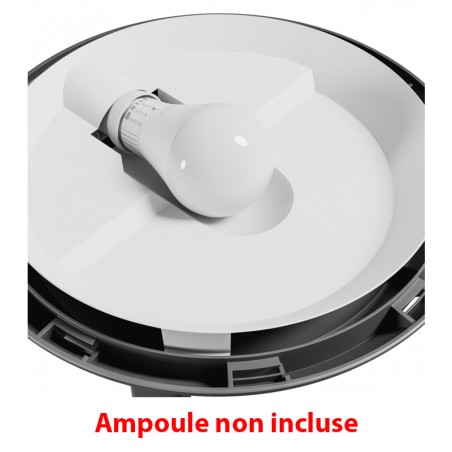 Hublot étanche IP65 1XE27 rond noir