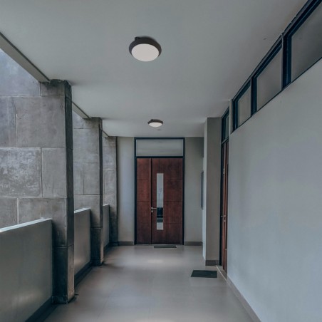 Hublot étanche IP65 1XE27 rond noir