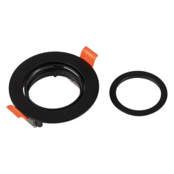 Anneau spot orientable rond GU10/MR16 DALLA Noir KANLUX