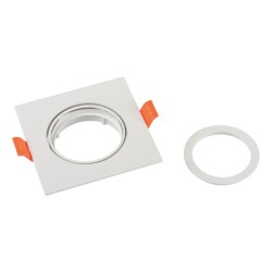Anneau spot orientable carré GU10/MR16 DALLA Blanc KANLUX