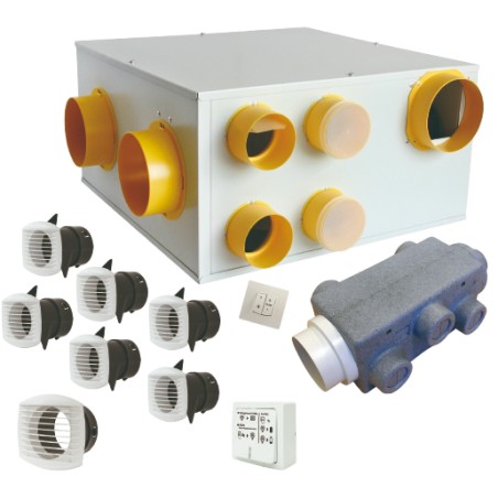 Kit VMC Double flux TWIN avec 7 bouches - AUTOGYRE 911971