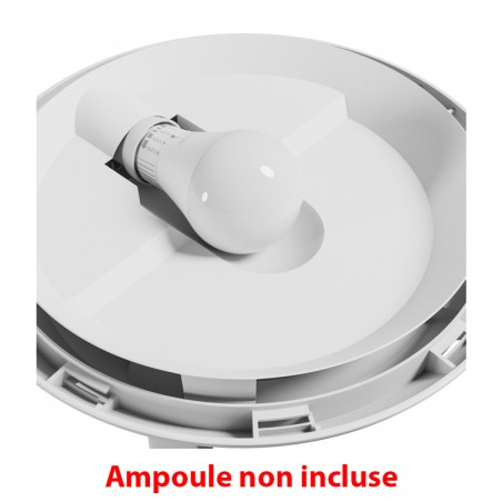 Hublot étanche IP65 1XE27 rond blanc Diamètre 300mm hauteur 90mm - Spectrum SLIP031053