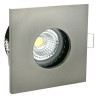 Spot encastrable étanche salle de bains IP65 GU10 carré Acier brossé - Spectrum SLIP001008