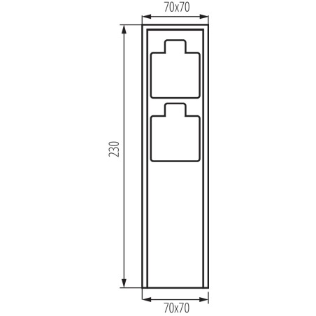 Poteau avec 2 prises