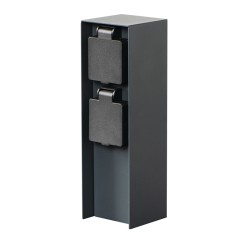 Poteau avec 2 prises 16A éxterieur H:23cm Antracite KANLUX