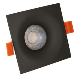 Spot encastrable IP20 pour ampoule GU10 FIALE carré Noir - SLIP001015