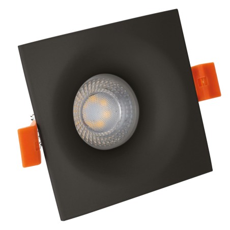 Spot encastrable IP20 pour ampoule GU10 FIALE carré Noire