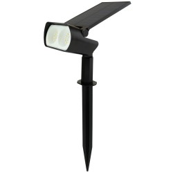Spot jardin sur piquet Solaire  - 2W 200lm 4000K IP65 Noir - SLI049001