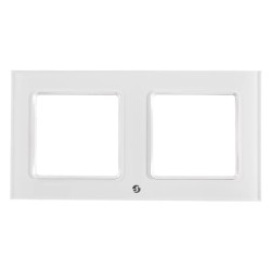 Plaque de finition double blanc pour interrupteur SHELLY