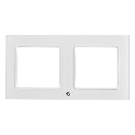 Plaque de finition double SHELLY TRAMEWALLSWITCH2W