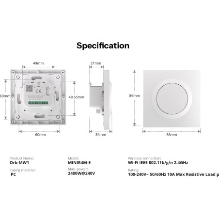 Interrupteur connectée MINIR4M-E