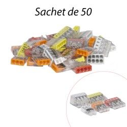 WAGO 2273 - Blister panaché de 50 bornes de connexion 2, 3,4,5 et 8 entrées fils