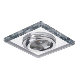 Anneau spot Verre argent orientable carré GU10/MR16 KANLUX