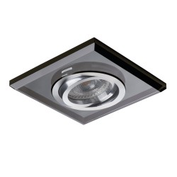 Anneau spot Verre noir orientable carré GU10/MR16 KANLUX