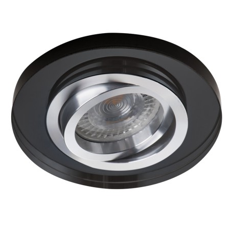 Anneau spot Verre noir orientable rond GU10/MR16