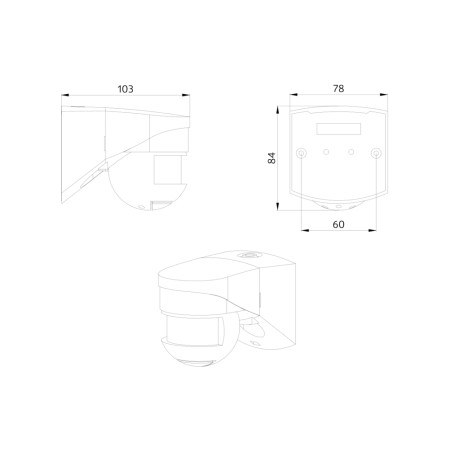 Détecteur de mouvement 200°+180° Blanc - BEG LUXOMAT 91002