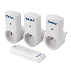 Prises télécommandées Kanlux APO 1150W - Set de 3 pièces