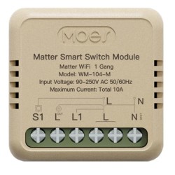 Micromodule commutateur Wifi/Matter 1 canal MOES MWM-104-M