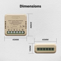 Micromodule volet roulant Wifi MOES WM-108-M