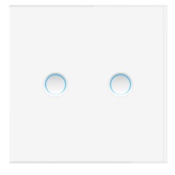 Interrupteur Matter Wifi 2 boutons Blanc MOES MWS-DL-EU2