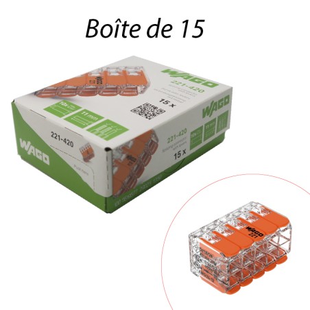 Bornes WAGO 221 à levier 10x4mm²